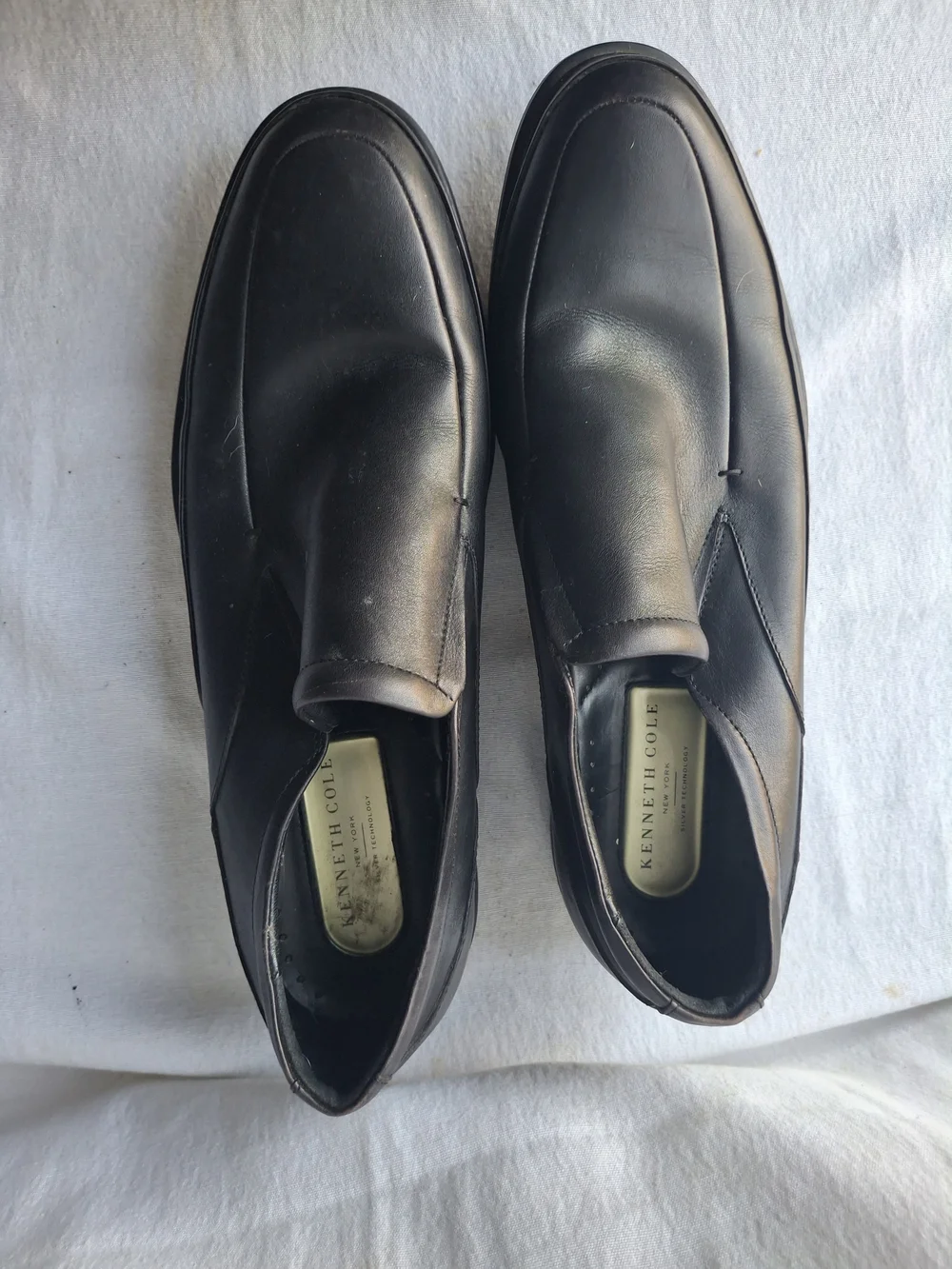 Kenneth Cole Men's Black Slip-On Leather Dress Shoes